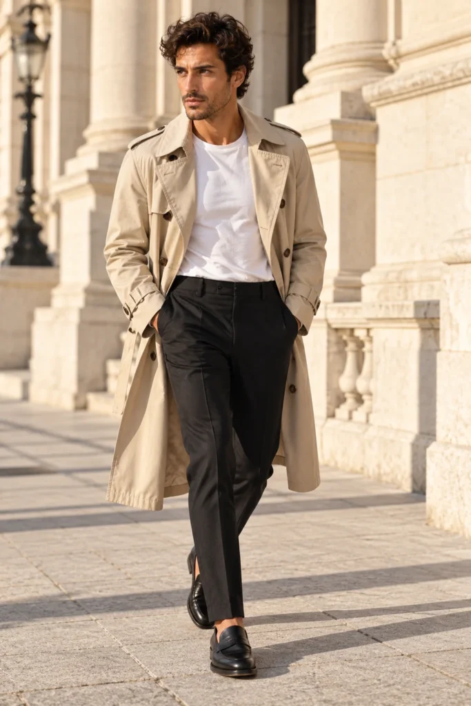 AI-generated adult virtual model luca in a day editorial photograph
