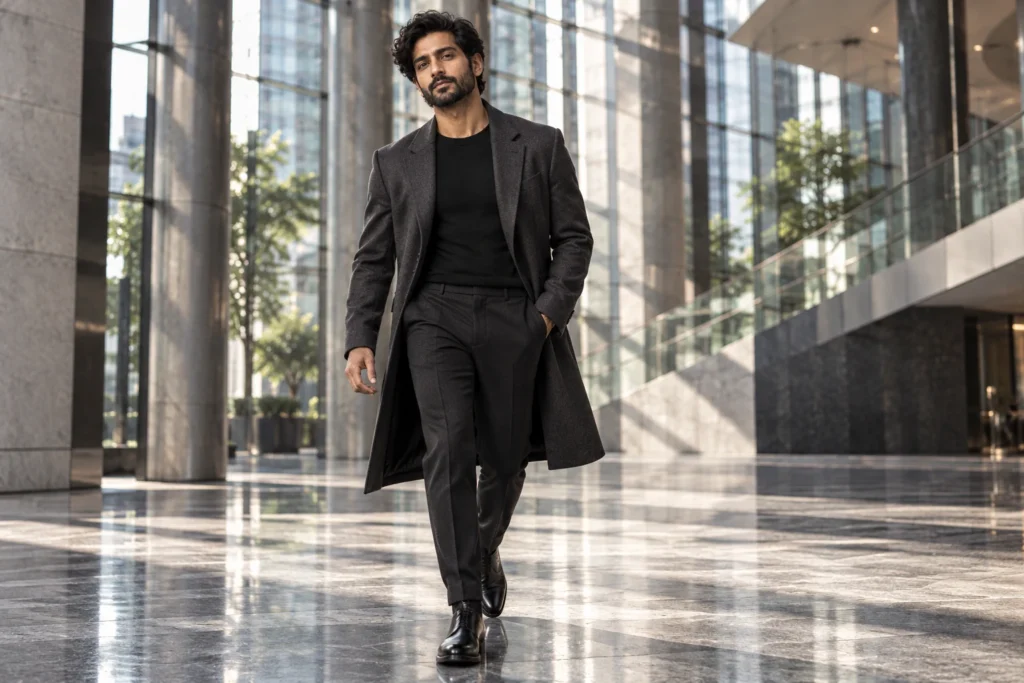 AI-generated adult virtual model Arjun Fashion in an original ModelGems campaign concept