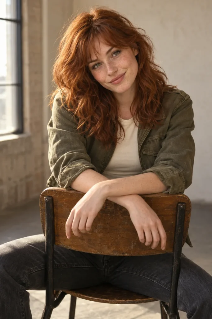 Zoe / Freckles / Copper shag / Olive / original fictional adult model