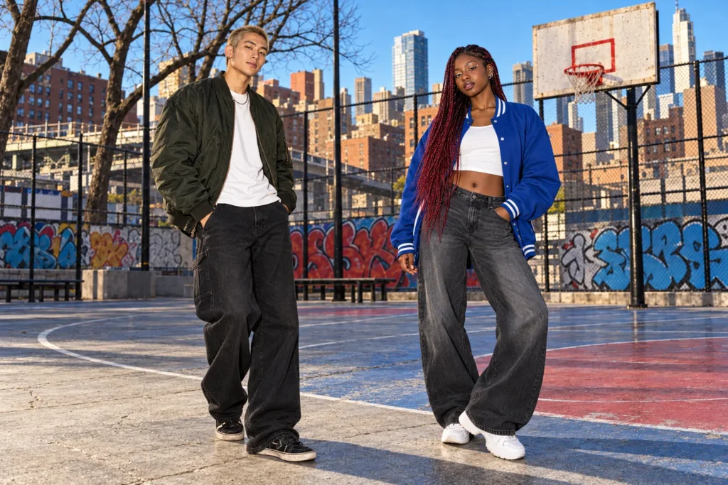 Original AI-generated adult virtual models in the ModelGems street signal editorial campaign.
